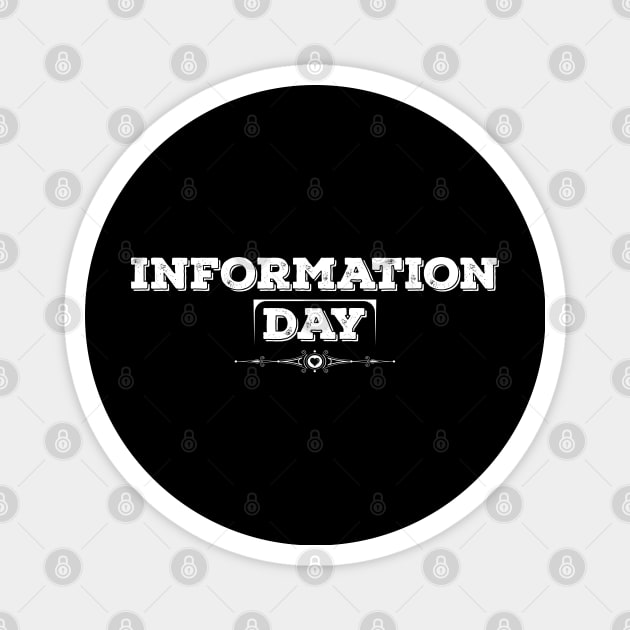 National Freedom of Information Day White Magnet by VecTikSam